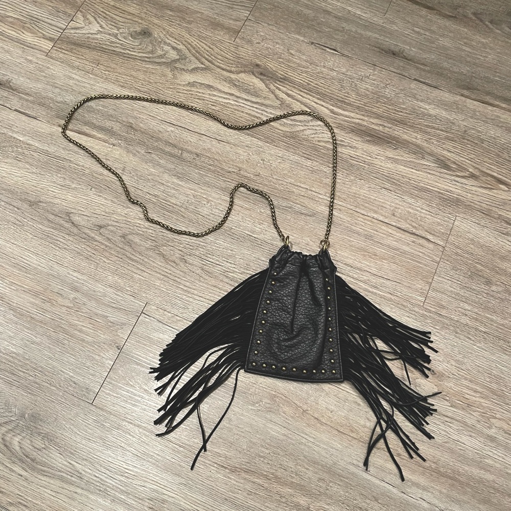 Dolce Vita black fringe purse